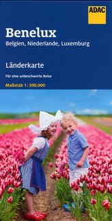 ADAC LänderKarte Benelux. Belgien, Niederlande, Luxemburg 1:300 000