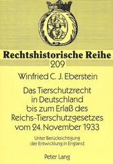 Das Tierschutzrecht in Deutschland bis zum Erlaß des Reichs-Tierschutzgesetzes vom 24. November 1933