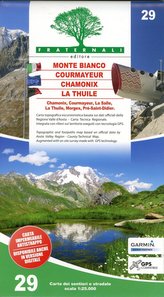 Monte Bianco - Courmayeur - Chamonix - La Thuile 1 : 25 000