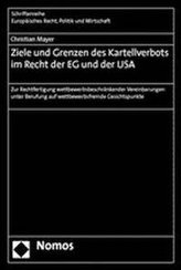 Ziele und Grenzen des Kartellverbots im Recht der EG und der USA