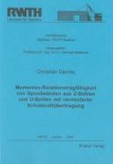 Momenten-Rotationstragfähigkeit von Spundwänden aus Z-Bohlen und U-Bohlen mit verminderter Schubkraftübertragung