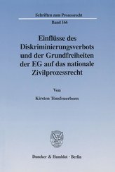Einflüsse des Diskriminierungsverbots und der Grundfreiheiten der EG auf das nationale Zivilprozessrecht.