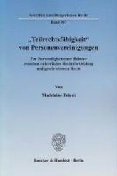 Teilrechtsfähigkeit von Personenvereinigungen