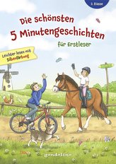 Die schönsten 5 Minutengeschichten für Erstleser (Mädchen Jungen), 2. Klasse - Leichter lesen mit Silbenfärbung - Kinderbücher a