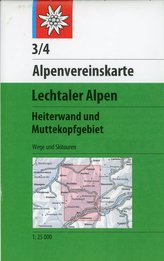 DAV Alpenvereinskarte 03/4 Lechtaler Alpen Heiterwand und Muttekopfgebiet 1 : 25 000