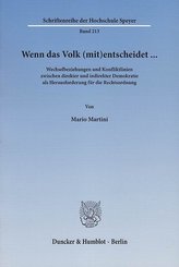 Wenn das Volk (mit)entscheidet ... Wechselbeziehungen und Konfliktlinien zwischen direkter und indirekter Demokratie als Herausf