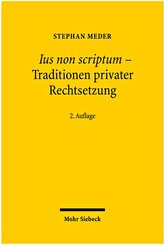 Ius non scriptum - Traditionen privater Rechtsetzung