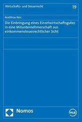 Die Einbringung eines Einzelwirtschaftsgutes in eine Mitunternehmerschaft aus einkommensteuerrechtlicher Sicht