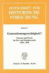 Generationengerechtigkeit?