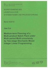 Medium-term Planning of a Multi-product Batch Plant under Multi-period Multi-uncertainty by Two-stage Stochastic Mixed Integer L