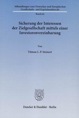 Sicherung der Interessen der Zielgesellschaft mittels einer Investorenvereinbarung