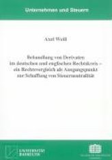 Behandlung von Derivaten im deutschen und englischen Rechtskreis - ein Rechtsvergleich als Ausgangspunkt zur Schaffung von Steue