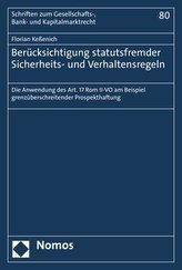 Berücksichtigung statutsfremder Sicherheits- und Verhaltensregeln