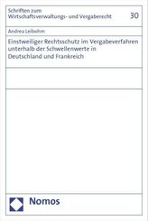 Einstweiliger Rechtsschutz im Vergabeverfahren unterhalb der Schwellenwerte in Deutschland und Frankreich