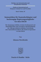 Immunitäten für Staatsoberhäupter und hochrangige Regierungsmitglieder vor dem IStGH