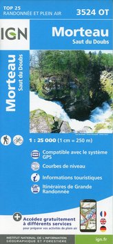 Morteau - Saut du Doubs 1:25 000