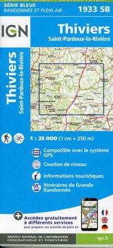 Thiviers-St-Pardoux-la-Rivière 1:25 000