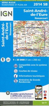 Saint-André-de-L'Eure. Nonancourt 1:25 000
