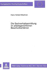 Die Sachverhaltsermittlung im arbeitsgerichtlichen Beschlußverfahren