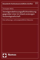 Vermögensbetreuungspflichtverletzung gegenüber einer im Inland ansässigen Auslandsgesellschaft