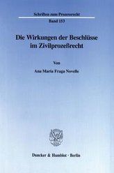 Die Wirkungen der Beschlüsse im Zivilprozeßrecht
