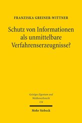 Schutz von Informationen als unmittelbare Verfahrenserzeugnisse?