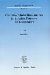 Grundrechtliche Beziehungen juristischer Personen im Berufssport
