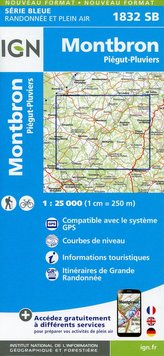 Montbron-Piégut-Pluviers 1:25 000