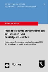 Fremdbestimmte Steuerwirkungen bei Personen- und Kapitalgesellschaften