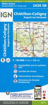 Châtillon-Coligny-Nogent-sur-Vernisson 1:25 000