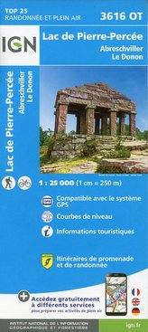 Lac de Pierre-Percée.Abreschwiller.Le Donon 1:25 000