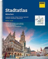 ADAC StadtAtlas München mit Augsburg, Dachau, Erding, Freising, Ingolstadt 1:20 000