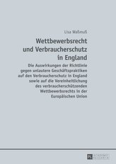 Wettbewerbsrecht und Verbraucherschutz in England