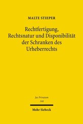 Rechtfertigung, Rechtsnatur und Disponibilität der Schranken des Urheberrechts