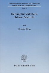 Haftung für fehlerhafte Ad-hoc-Publizität