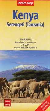 Nelles Map Landkarte Kenya - Serengeti (Tanzania), Kenia - Serengeti (Tansania), Kenya - Serengeti (Tanzanie), Kenia - Serenguet