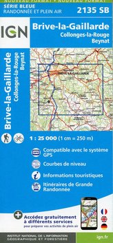 Brive-la-Gaillarde-Beynat.Collonges-la-Rouge 1:25 000