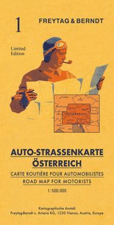 Österreich, Autokarte mit Retrocover 1:500.000