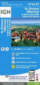 Le Donon.Obernai.Mont-Sainte-Odile.Vallée de la Bruche 1:25 000