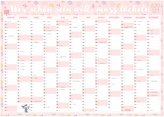 Großer rosa Wandkalender 2021 in DIN A1 (84 x 59,4 cm) für zu Hause oder das Büro. Rosa XXL Wandplaner, Jahreskalender für 12 Mo