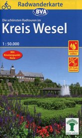 Radwanderkarte BVA Radwandern im Kreis Wesel am Niederrhein 1:50.000, reiß- und wetterfest, GPS-Tracks Download