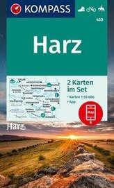 KOMPASS Wanderkarte Harz 1 : 50 000