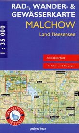 Malchow - Land Fleesensee 1 : 35 000 Rad-, Wander- und Gewässerkarte