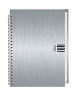 Wochen-Cheftimer A5, Alu silber 2021