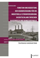 Funktion und Bedeutung der Eigenerzeugung für die industrielle Stromversorgung in Deutschland zwischen Kaiserreich und Bundesrep