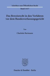 Das Beweisrecht in den Verfahren vor dem Bundesverfassungsgericht.