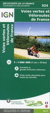 Voies Vertes et Véloroutes de France 1:1 000 000