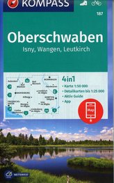 KOMPASS Wanderkarte Oberschwaben, Isny, Wangen, Leutkirch 1:50 000