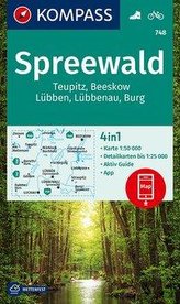 Spreewald, Teupitz, Beeskow, Lübben, Lübbenau, Burg 1:50 000