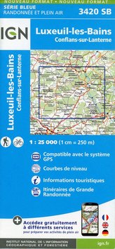 Luxeuil-les-Bains.Conflans-sur-Lanterne 1:25 000